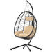 Egg Chair with Stand Indoor Outdoor Swing Chair Patio Wicker Hanging Egg Chair Hanging Basket Chair Hammock Chair with Stand for Bedroom Living Room Balcony - DTYStore