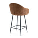 26.5'' Modern - Style counter height bar stools, with comfortable upholstery,durable metal legs ensure stability, enhance the decor of your kitchen or dining area.--Brown - DTYStore