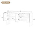 Minimalist Style 60"L Large Storage Space Sideboard with 4 Doors and Rebound Device for Living Room and Entryway