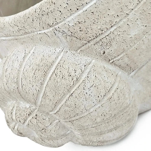 9.5x8.3x6' Decorative Sand and Cement Snail Planter with Textured Beige Finish Default -DTYStore