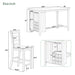 5-Piece Multi-Functional Rubber Wood Counter Height Dining Set with Padded Chairs and Integrated Wine Compartment - DTYStore