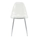 Modern simple transparent dining chair plastic chair armless crystal chair Nordic creative makeup stool negotiation chair Set of 4 and plating metal legW115164140,TW-1200 - DTYStore