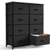 Dresser for Bedroom with 8 Drawers Tall Dresser & Chest of Drawers Fabric Dresser with Wood Top and Sturdy Steel Frame - DTYStore