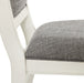 Belleza Antique White Solid Wood Upholstered Dining Chairs, Set of 2 - DTYStore