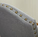 Mod Urban Style Solid Wood Nailhead Grey Fabric Padded Parson Chair, Set of 2 - DTYStore