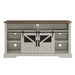 60 Inch Electric Fireplace Entertainment Center With Door Sensor-Jasmine white color - DTYStore