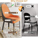 Modern PU sponge-filled dining chair, solid wood metal legs, suitable for restaurants, living rooms and rooms-(Set of 2) - DTYStore