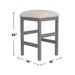 Light Gray Set of 2pc Stools Kitchen Dining Room Furniture Beige Fabric Cushion Seat Chairs Stool - DTYStore