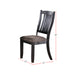 Dark Coffee Fabric Upholstered Side Chairs, Black(Set of 2) - DTYStore