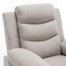 Power Recliner Chair with Adjustable Massage Function, Velvet Electric Power Chair for Elderly with One Side Pockets, Recliner Chair with Heating System for Living Room,Beige - DTYStore