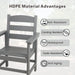 7 Piece HDPE Patio Outdoor Furniture Set for 6, Dining Table and Chairs,51'' Outdoor Dining Table , Outdoor Dining Set for Garden, Backyard, Lawn, and Poolside(black) - DTYStore