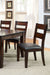 Dark Cherry Finish Solid wood Transitional Style Kitchen Set of 2pcs Dining Chairs Bold & Sturdy Design Chairs Dining Room Furniture Padded Leatherette Seats - DTYStore