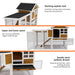 Deluxe Wooden Chicken Coop Hen House Rabbit Wood Hutch Poultry Cage Habitat - DTYStore