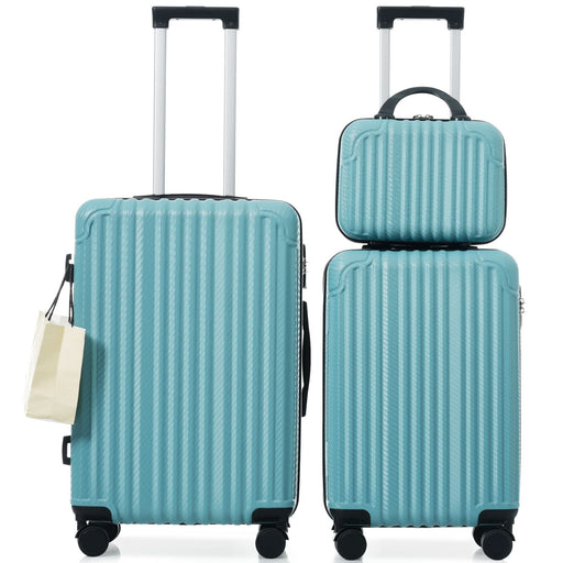 Durable ABS Hardshell Luggage Set with Spinner Wheels and TSA Lock, Lightweight