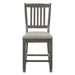 Antique Gray Finish Counter Height Chairs 2pc Set Dining Room Furniture Upholstered Seat Wooden Chairs Classic Style - DTYStore