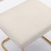 Furniture,Modern Dining Chairs with Corduroy Fabric,Gold Metal Base, Accent Armless Kitchen Chairs with Channel Tufting, Side Chairs, Set of 2, Beige - DTYStore