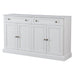 Kitchen Sideboard Storage Buffet Cabinet with 2 Drawers & 4 Doors Adjustable Shelves for Dining Room, Living Room (Antique White) - DTYStore