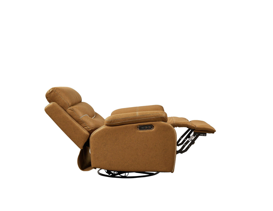 Liyasi Dual OKIN Motor Rocking and 240 Degree Swivel Single Sofa Seat recliner Chair Infinite Position ,Head rest with power function