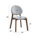 Hadasa Light Gray & Walnut Finish Side Chair (Set of 2) - DTYStore