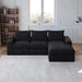 99-Inch Boneless Couch with Chaise, L-Shaped Modern Upholstered Sectional Sofa with Three pillows, Corduroy Sectional Sofa for Living Room and Bedroom, No Assembly Required Default -DTYStore
