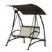 2-Seat Patio Swing Chair, Outdoor Porch Swing with Adjustable Canopy and Durable Steel Frame, Patio Swing Glider for Garden, Deck, Porch, Backyard - DTYStore