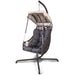 Swing Egg Chair with Stand Indoor Outdoor, Wicker Rattan Frame 350lbs Capacity Hammock Chair for Patio Bedroom with Sunshade Cloth, Courtyard, Cushion And Pillow(OLD W1132P169534) - DTYStore