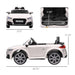 6V Kids Electric Ride On Car, Licensed Audi TT RS with Seat and Remote Control, Horn, Music, MP3 - White - DTYStore
