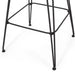 29.25' Outdoor Wicker and Iron Low Back Barstools, Light Brown, with Beige Cushion (Set of 2) - DTYStore