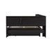 Full Size L-shaped Bookcases Bed with Power Outlets, USB Charging Ports,Two Drawers,Espresso - DTYStore