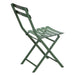 3 Piece Patio Bistro Set of Foldable Round Table and Chairs, Dark Green - DTYStore