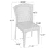 FARLEY STACKING SIDECHAIR,Set of 2,KD,GREY - DTYStore