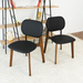 Kelsey Black Leather Dining Chair (Set Of 2) - DTYStore