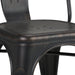 Fletcher - Metal Dining Side Chair (Set of 2) - Distressed Black / Copper - DTYStore