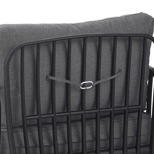 9 Piece Patio Conversation Sets, Modern Outdoor Patio Sectional Furniture Set with Two Square Coffee Table, Waterproof Thick Cushion Deep Seating for Porch, Balcony, Black & Dark Gray Default -DTYStore