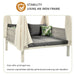 U_Style Outdoor Patio Sunbed with Curtains, High Comfort, Suitable for Multiple Scenarios - DTYStore