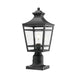 Large Outdoor Post Lights Lamp Post Light Fixture, 18inch Waterproof Aluminum Post Lamp with Clear Glass, Fence Post Deck Lighting for Garden, Patio, Pathway - DTYStore