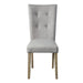 Grey and Oak Tufted Back Side Chairs (Set of 2) - DTYStore