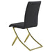 Black and Brass Dining Chairs (Set of 2) - DTYStore