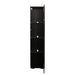 Black side cabinet with aluminum strip lamp,With large storage space - DTYStore
