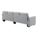Modern Linen Fabric Sofa with Armrest Pockets and Pillows, Minimalist Style Couch - DTYStore
