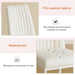 4 Dining Chair Set, White Dining Chair Set, PU Material High Back Seat and Sturdy White Leg Chair for Dining Room, Kitchen and Living Room c-010 - DTYStore