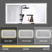 72"Ãƒâ€”36" LED Mirror Light Bathroom,Anti-Fog & Dimming Led Bathroom Vanity Mirror - DTYStore