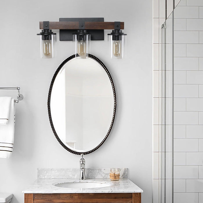 3-Lights Farmhouse Vanity Lights Fixture Rustic Bathroom Light Fixture Bathroom Sconce (Without Bulbs)