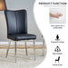 Modern minimalist dining chairs, black PU leather curved backrest and seat cushions,electroplated metal chair legs, suitable for restaurants, bedrooms, and living rooms. A set of 4 chairs.W1512P245567 - DTYStore