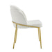 set of 2 dinning chair white seat brown leg - DTYStore