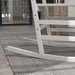 Outsunny Outdoor Rocking Chair Set of 2 with Side Table, Patio Wooden Rocking Chair with Smooth Armrests, High Back for Garden, Balcony, Porch, Supports Up to 352 lbs., White - DTYStore