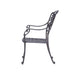 Patio Outdoor Aluminum Dining Armchair With Cushion, Set of 2, Cast Silver - DTYStore