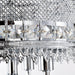 52'' Classical Crystal Ceiling Fan Lamp 5 Reversible Blades for Living Room, Dining Room, Bedroom, Family Room, Chrome (Hand Pull Chain) - DTYStore