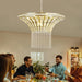 8-Light 23.6" Wide Crystal Waterfall Chandelier - DTYStore