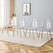 Modern simple transparent dining chair plastic chair armless crystal chair Nordic creative makeup stool negotiation chair Set of 4 and plating metal legW115164140,TW-1200 - DTYStore